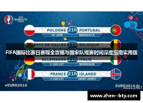 FIFA国际比赛日赛程全攻略与国家队观赛时间深度指南实用版